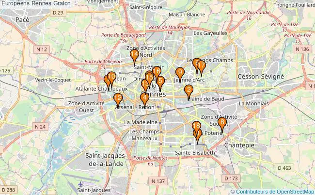 plan Européens Rennes Associations Européens Rennes : 19 associations