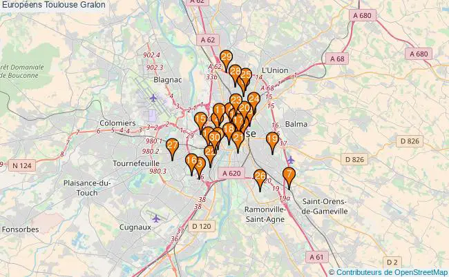 plan Européens Toulouse Associations Européens Toulouse : 42 associations