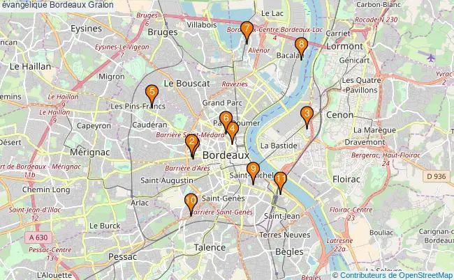plan évangélique Bordeaux Associations évangélique Bordeaux : 14 associations
