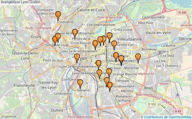 plan évangélique Lyon Associations évangélique Lyon : 28 associations