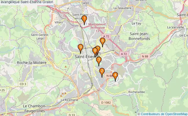 plan évangélique Saint-Etienne Associations évangélique Saint-Etienne : 11 associations