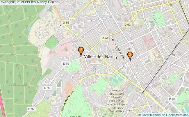 plan évangélique Villers-lès-Nancy Associations évangélique Villers-lès-Nancy : 2 associations
