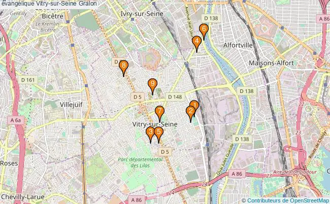 plan évangélique Vitry-sur-Seine Associations évangélique Vitry-sur-Seine : 13 associations