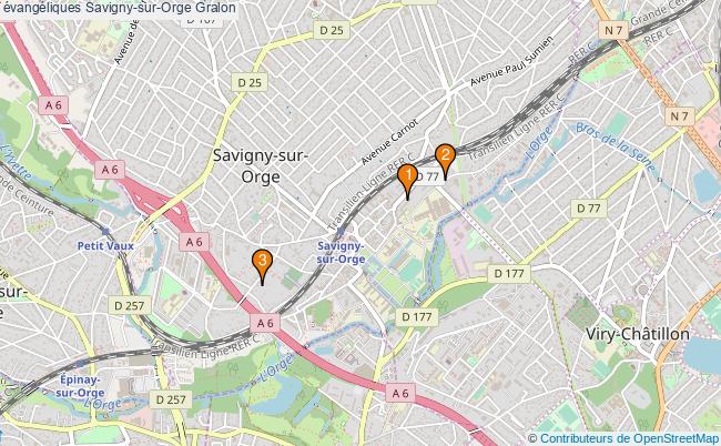 plan évangéliques Savigny-sur-Orge Associations évangéliques Savigny-sur-Orge : 3 associations