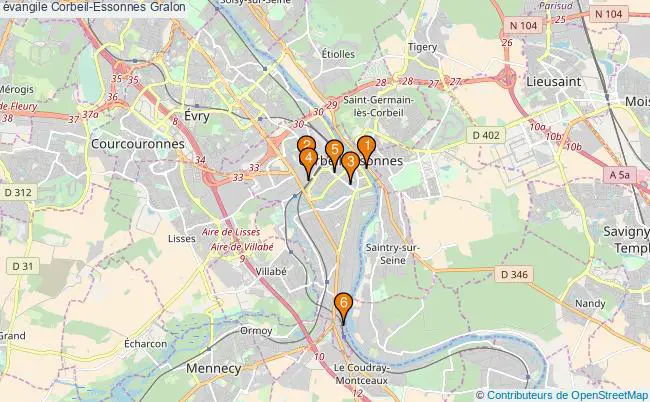 plan évangile Corbeil-Essonnes Associations évangile Corbeil-Essonnes : 9 associations