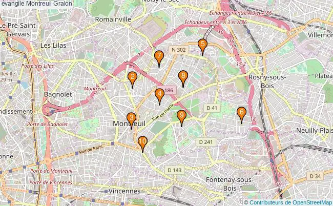 plan évangile Montreuil Associations évangile Montreuil : 12 associations