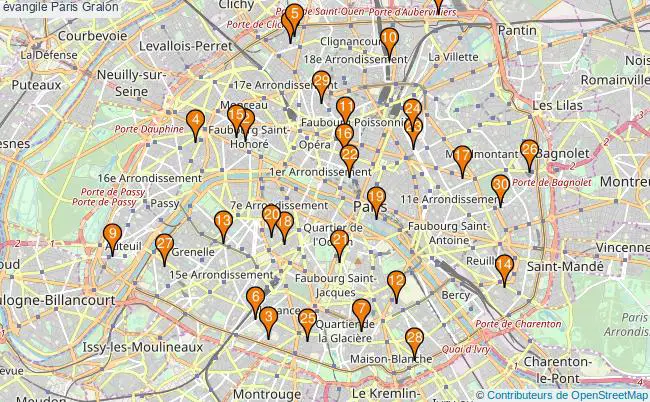 plan évangile Paris Associations évangile Paris : 140 associations