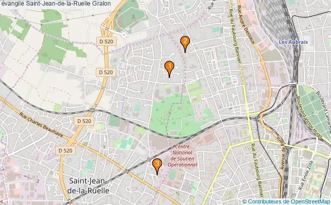 plan évangile Saint-Jean-de-la-Ruelle Associations évangile Saint-Jean-de-la-Ruelle : 4 associations
