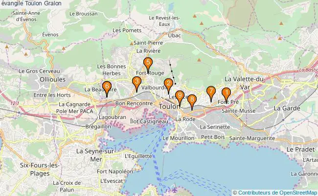 plan évangile Toulon Associations évangile Toulon : 10 associations