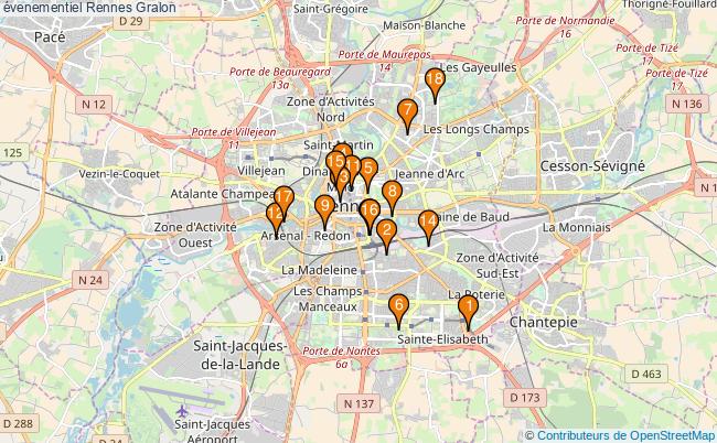 plan évenementiel Rennes Associations évenementiel Rennes : 26 associations