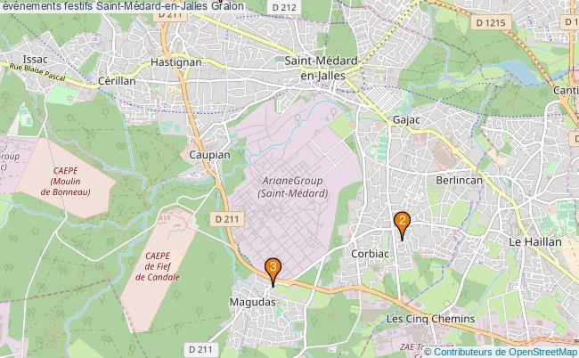plan événements festifs Saint-Médard-en-Jalles Associations événements festifs Saint-Médard-en-Jalles : 3 associations