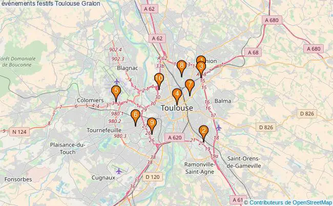 plan événements festifs Toulouse Associations événements festifs Toulouse : 15 associations