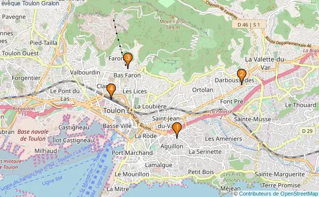 plan évêque Toulon Associations évêque Toulon : 4 associations