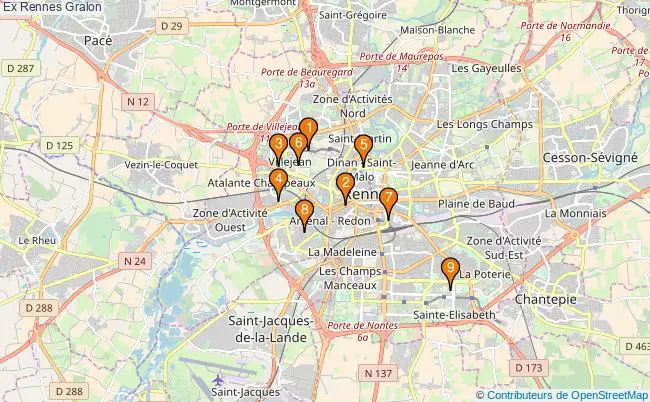 plan Ex Rennes Associations Ex Rennes : 10 associations