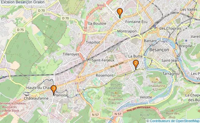 plan Excision Besançon Associations excision Besançon : 3 associations