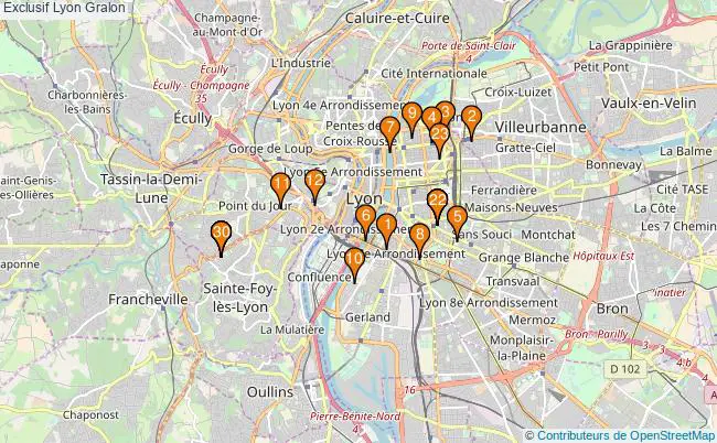 plan Exclusif Lyon Associations Exclusif Lyon : 85 associations