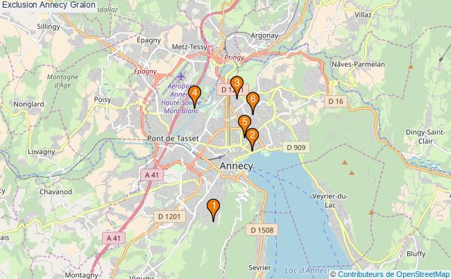 plan Exclusion Annecy Associations exclusion Annecy : 8 associations