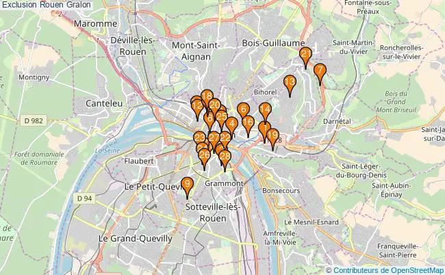 plan Exclusion Rouen Associations exclusion Rouen : 31 associations