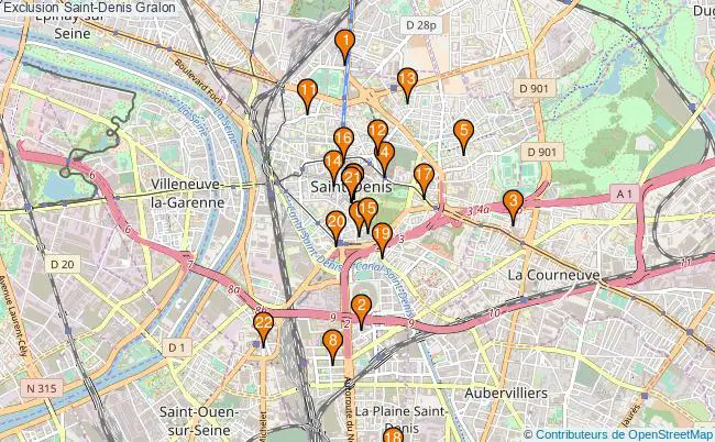 plan Exclusion Saint-Denis Associations exclusion Saint-Denis : 28 associations