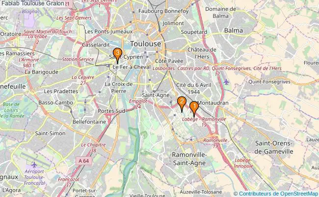 plan Fablab Toulouse Associations Fablab Toulouse : 4 associations