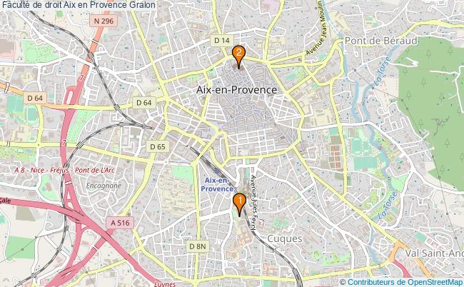 plan Faculté de droit Aix en Provence Associations Faculté de droit Aix en Provence : 4 associations