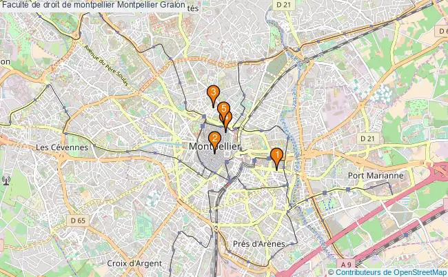 plan Faculté de droit de montpellier Montpellier Associations faculté de droit de montpellier Montpellier : 8 associations