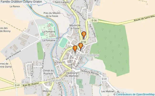 plan Famille Châtillon-Coligny Associations famille Châtillon-Coligny : 3 associations