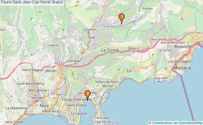 plan Faune Saint-Jean-Cap-Ferrat Associations faune Saint-Jean-Cap-Ferrat : 2 associations