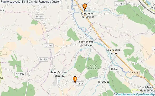 plan Faune sauvage Saint-Cyr-du-Ronceray Associations faune sauvage Saint-Cyr-du-Ronceray : 2 associations