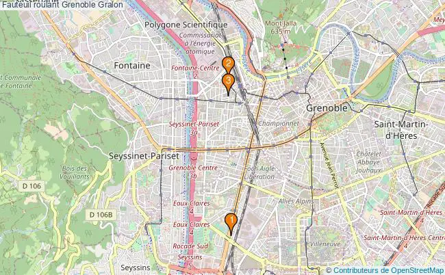 plan Fauteuil roulant Grenoble Associations fauteuil roulant Grenoble : 3 associations