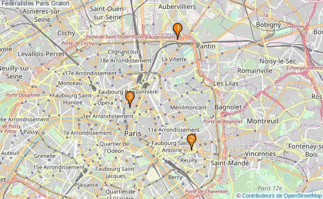 plan Fédéralistes Paris Associations fédéralistes Paris : 3 associations