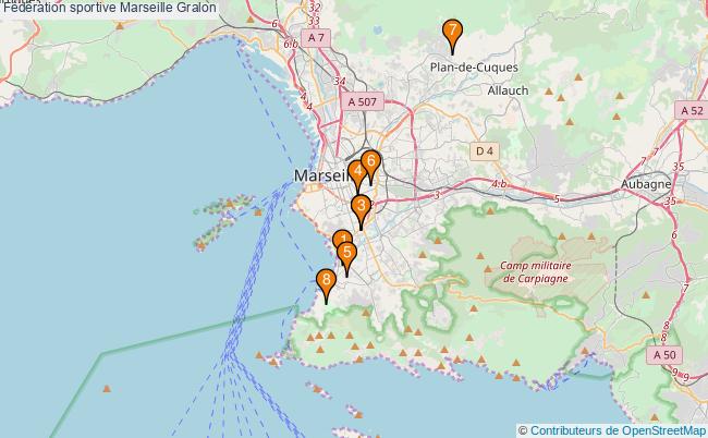 plan Fédération sportive Marseille Associations fédération sportive Marseille : 8 associations