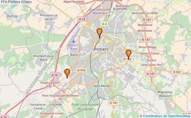 plan FFA Poitiers Associations FFA Poitiers : 3 associations