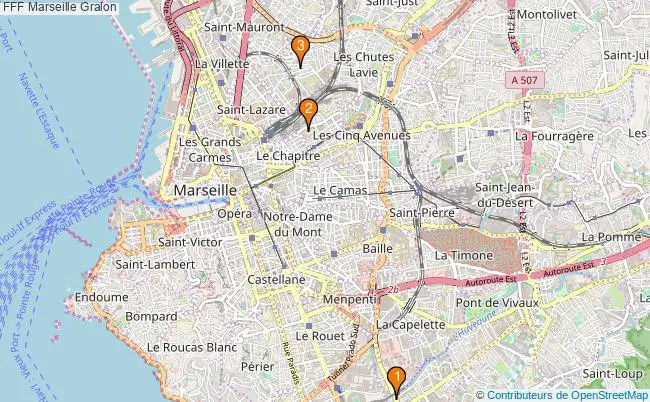 plan FFF Marseille Associations FFF Marseille : 4 associations