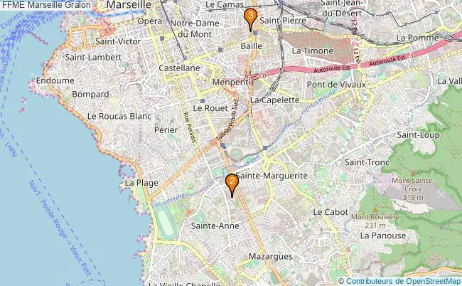 plan FFME Marseille Associations FFME Marseille : 3 associations