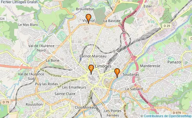 plan Fichier Limoges Associations fichier Limoges : 3 associations