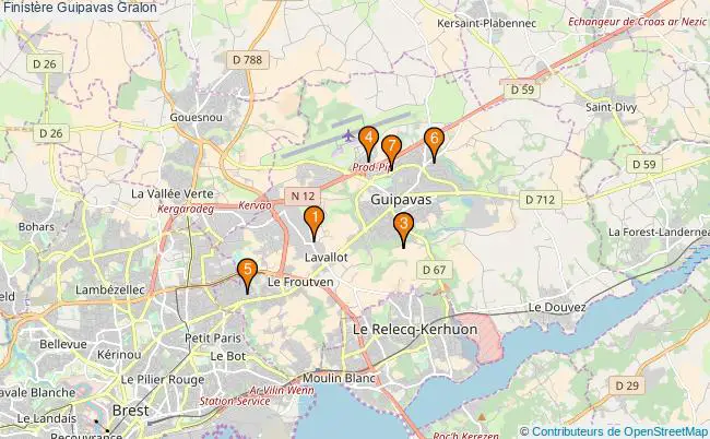 plan Finistère Guipavas Associations Finistère Guipavas : 9 associations