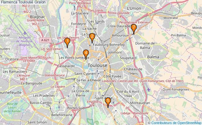 plan Flamenca Toulouse Associations Flamenca Toulouse : 7 associations