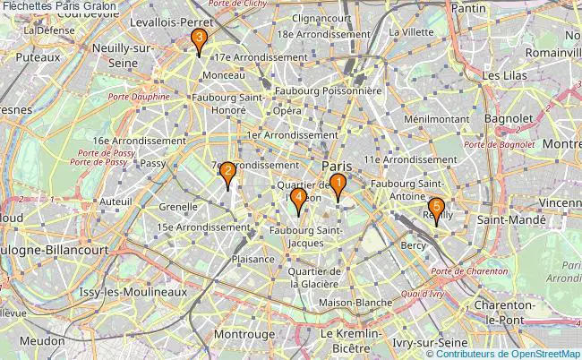 plan Fléchettes Paris Associations fléchettes Paris : 8 associations