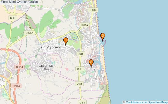 plan Flore Saint-Cyprien Associations Flore Saint-Cyprien : 4 associations