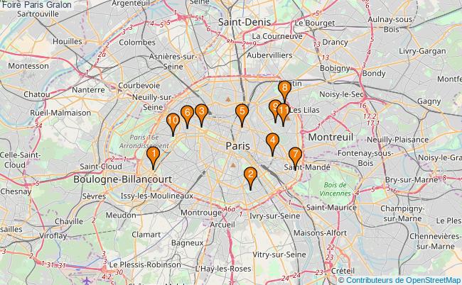 plan Foire Paris Associations foire Paris : 19 associations