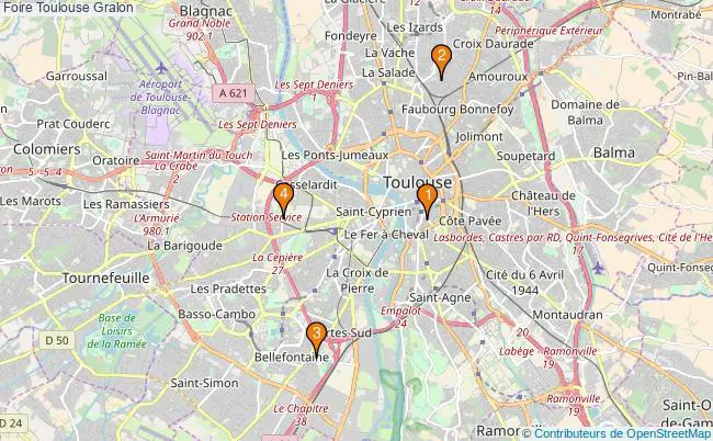 plan Foire Toulouse Associations foire Toulouse : 5 associations