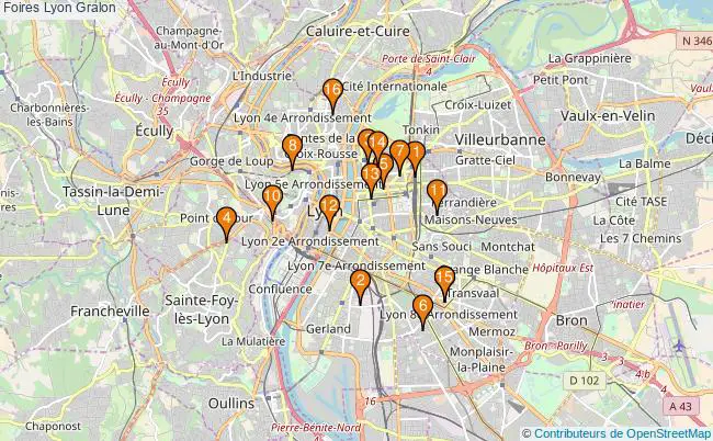 plan Foires Lyon Associations foires Lyon : 17 associations