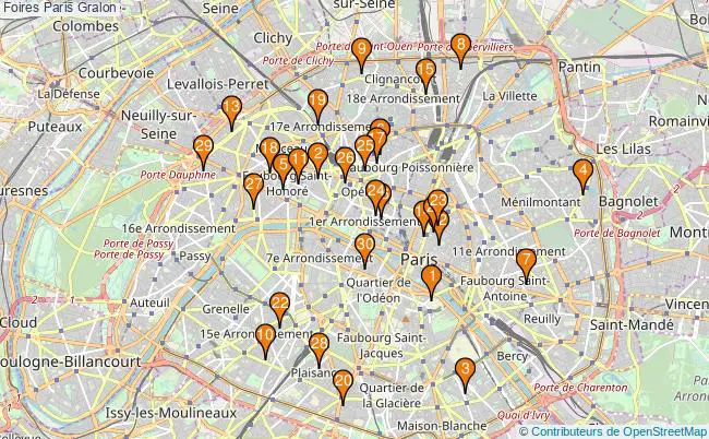plan Foires Paris Associations foires Paris : 99 associations