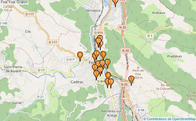 plan Foix Foix Associations Foix Foix : 29 associations