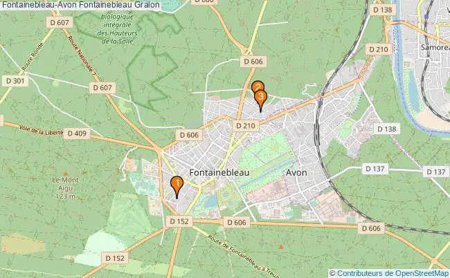 plan Fontainebleau-Avon Fontainebleau Associations Fontainebleau-Avon Fontainebleau : 3 associations