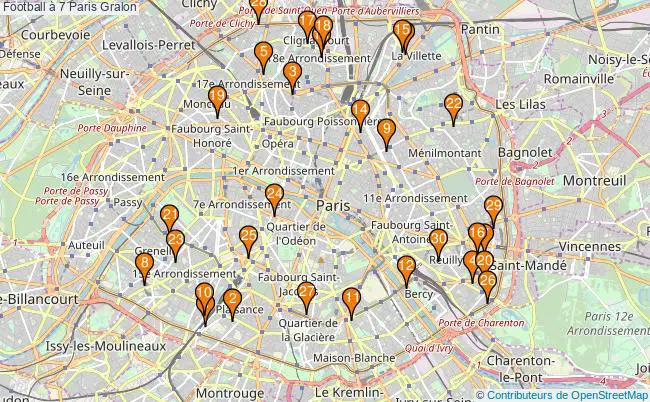 plan Football à 7 Paris Associations Football à 7 Paris : 37 associations