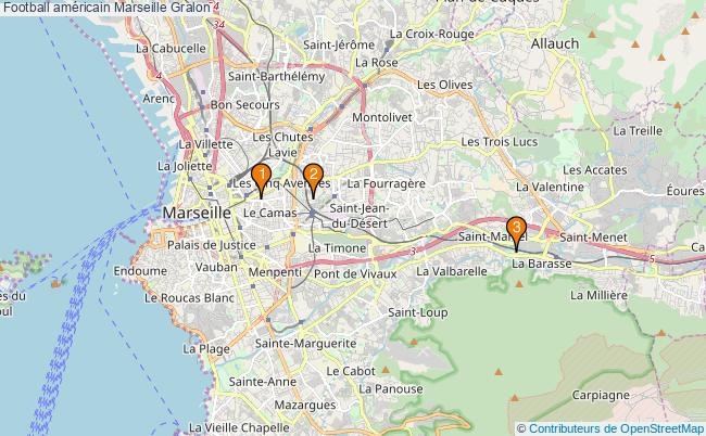 plan Football américain Marseille Associations football américain Marseille : 3 associations