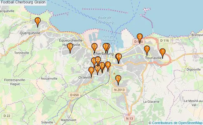 plan Football Cherbourg Associations football Cherbourg : 24 associations