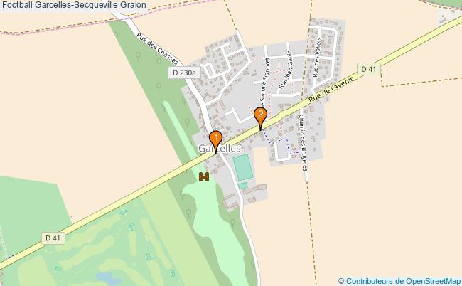 plan Football Garcelles-Secqueville Associations football Garcelles-Secqueville : 2 associations